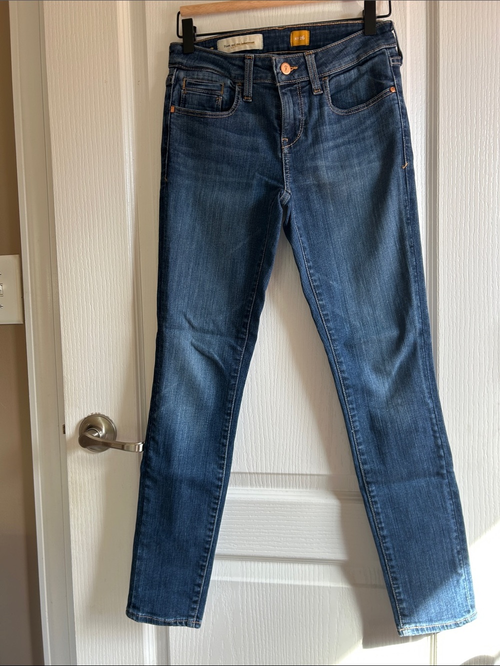 Pilcro and the Letterpress Dark Blue Skinny Jeans